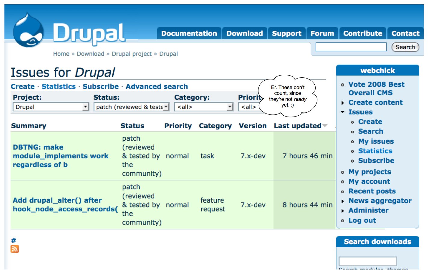 Drupal 7 RTBC queue down to 0